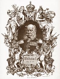 Erster Deutscher Kaiser Wilhelm I. , König von Preussen , aus dem Adelshaus Hohenzollern , Repro ...