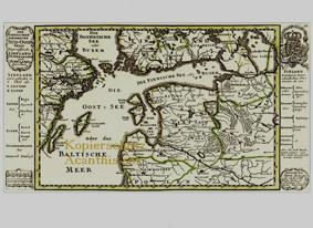 Landkarte Baltikum Kurland Livland nach Gabriel Bodenehr 1730 Reprint Der nordischen Königreiche ...