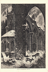 Kloster Ruine Allerheiligen Oppenau Schwarzwald Original Stich Engraving
