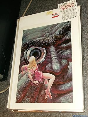 *Signed* 9"x6" Color Print Post Card of "Closeup" by Kelly Freas from "The Telzey Toy" by James H...