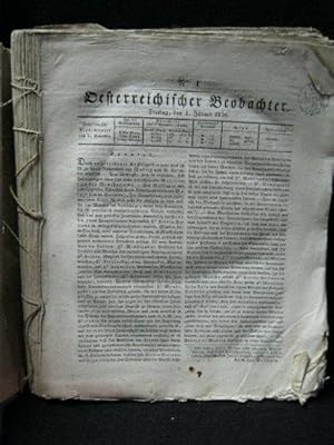 1836 No.1-91 Österreichischer Beobachter, 1. Jänner bis 31 März 1836