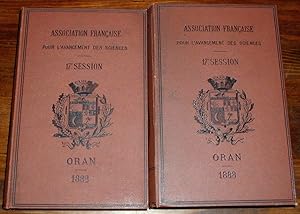 Association française pour l'avancement des sciences - 17ème session - Oran - 1888