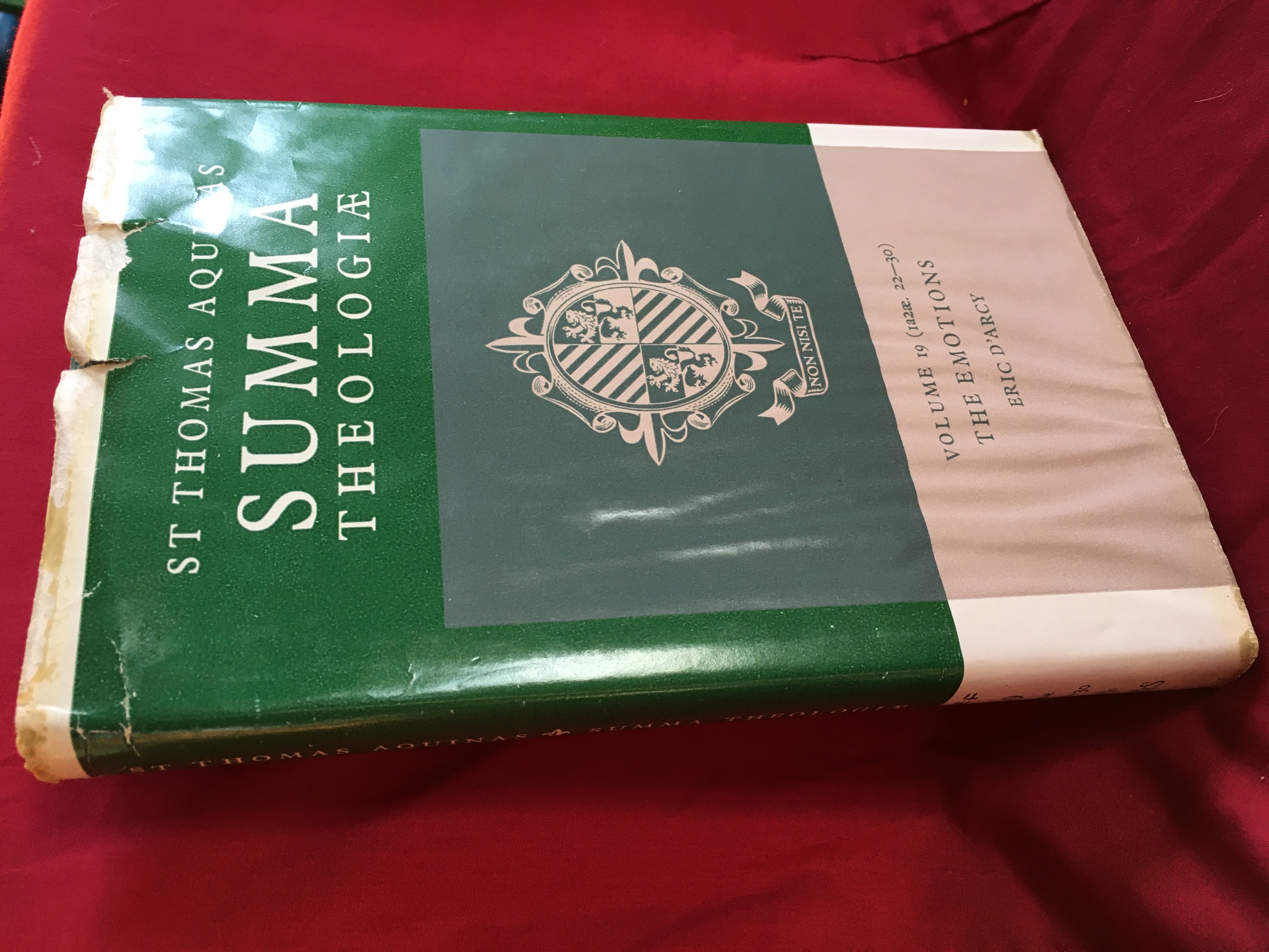 Summa Theologiae Volume 19 X1x 1a 2ae 22 30 The Emotions By St