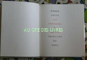 Les chansons de bilitis traduites du grec, lithographies originales de Jacques Daniel, in-8 plein...