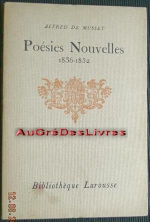 Poésies Nouvelles 1836-1852, in-8, br, couv rempliée, 191 pp