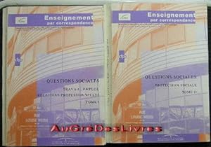 Questions sociales, deux tomes in-8, br, 257 & 293 pp