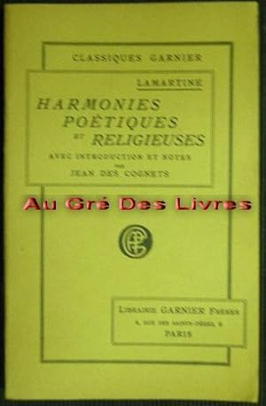 Harmonies poétiques et religieuses avec introduction et notes de Jean des Cognets, in-8, br, 314 pp