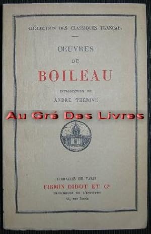 Oeuvres choisies de BOILEAU, introduction par André Thérive, in-8, br, 592 pp