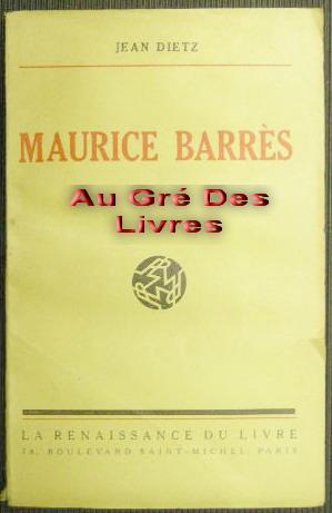 Maurice BARRES, in-12, br, 155 ppa