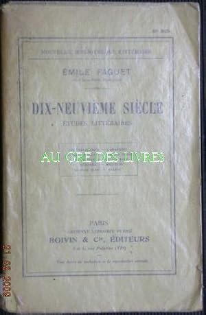 DIX-NEUVIEME SIECLE - Etudes littéraires , Chateaubriand - Lamartine - Alfred de vigny - Victor H...