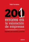 201 errores en la valoración de empresas : diagnóstico para conocerlos y prevenirlos - Fernández, Pablo