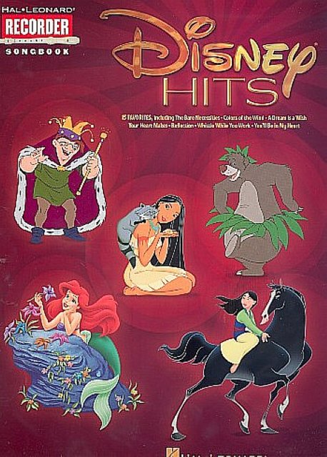 Disney Hits: Hal Leonard Recorder Songbook