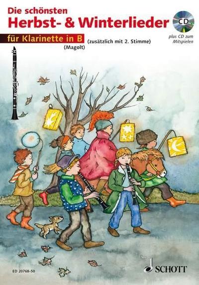 Die schönsten Herbst- & Winterlieder, für 2 Klarinetten in B, m. Audio-CD : Sankt Martin, Nikolauslieder und Weihnachtlieder. CD zum Mitspielen - Christa Estenfeld-Kropp
