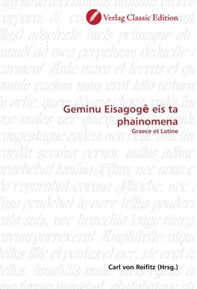 Geminu Eisagoge eis ta phainomena : Graece et Latine - Carl von Reifitz