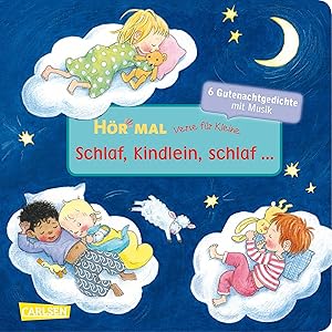 Poster f/ür Baby und Kind mit Schlaflied Lalelu la le lu rosa