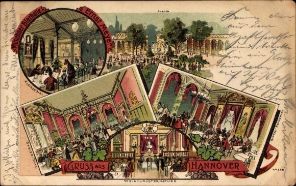 Litho Hannover In Niedersachsen Munchner Bierhalle Inh Ernst