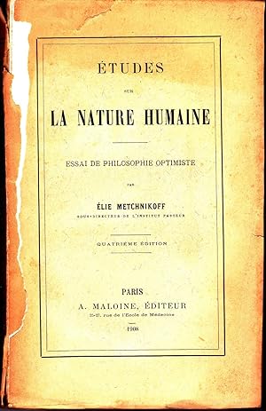 Etudes sur la nature humaine, essai de philosophie optimiste