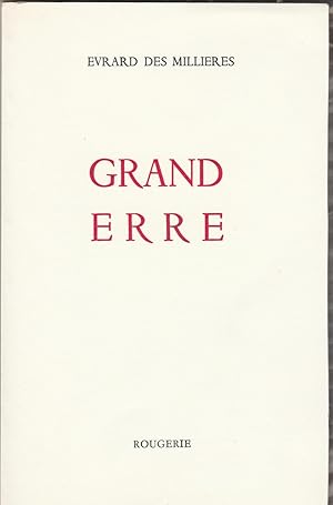 Grand erre (envoi de l'auteur)