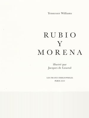 Rubio y Morena (avec une des 15 suites de lithographies)