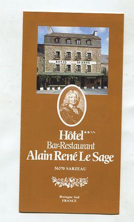 Hôtel Bar-Restaurant Alain René Le Sage Sarzeau.
