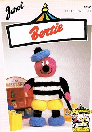 Bertie Bassett Toy Knitting Pattern Leaflet.
