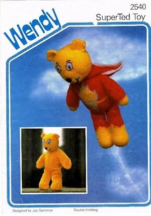 SuperTed Toy, Original Vintage Wendy Knitting Pattern 2540