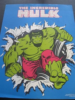 The Incredible Hulk,Rare 1979 Poster from Marvel Cadence Enterprise 17x22 PBX506 Comic Book