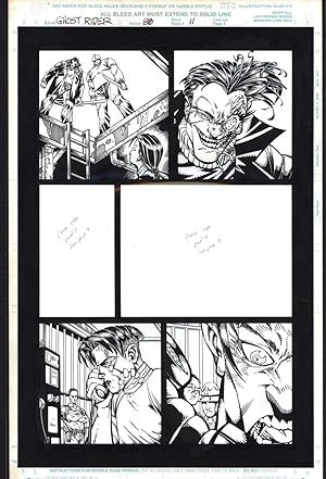 Josh Hood / Derek Fisher Original Comic Art Page Ghost Rider Issue 88 Page 11 Comic Book