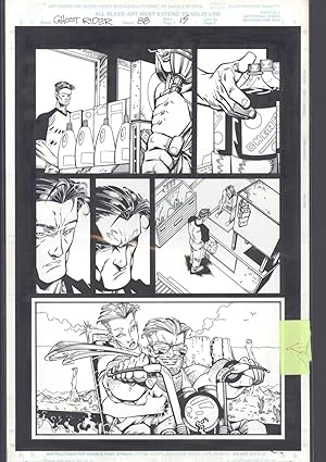 Josh Hood / Derek Fisher Original Comic Art Page Ghost Rider Issue 88 Page 15 Comic Book