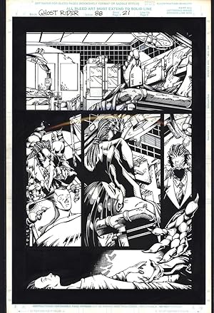 Josh Hood / Derek Fisher Original Comic Art Page Ghost Rider Issue 88 Page 21 Comic Book