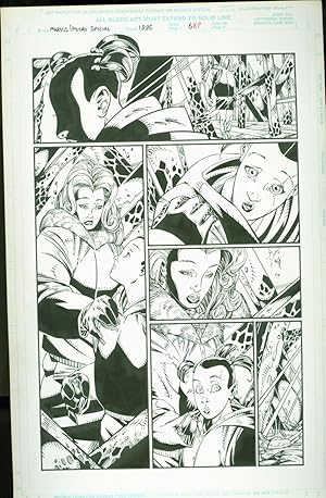 Marvel Holiday Special 1996 Storm X-Men Josh Hood Original Comic Art Page #6 Comic Book