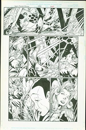 Marvel Holiday Special 1996 Storm X-Men Josh Hood Original Comic Art Page #7 Comic Book