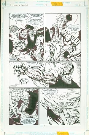 Superboy and the Ravers #18 Josh Hood Original Comic Art Page #5 DC Comics 1997 Comic Book