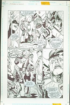 Superboy and the Ravers #18 Josh Hood Original Comic Art Page #7 DC Comics 1997 Comic Book