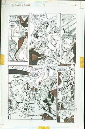 Superboy and the Ravers #15 Josh Hood Original Comic Art Page #11 DC Comics 1997 Comic Book