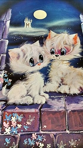 1976 My Blue Heaven Fuzzy Kittens by Castle fantasy vintage new NOS poster HBX7 Comic Book