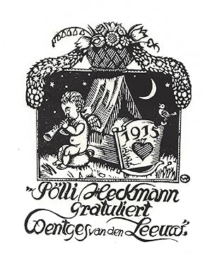 "Pölli Heckmann gratuliert Wentges van den Leeuw". 1915.