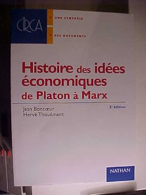 Histoire Des Idees Economiques De Platon A Marx Abebooks - 