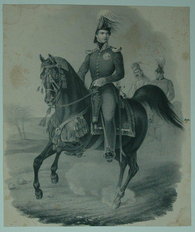 das pferd und von von zvab portrait otto zu pferde hinter ihm 2 otto i von