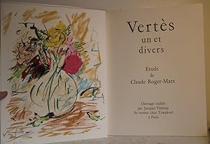 Vertès un et divers. Etude de Claude Roger-Marx.