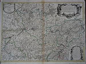 Namur: "Mappa Comitatuum Hannoniae, Namurci et Cameraci accuratissime edita". Kupferstichkarte vo...