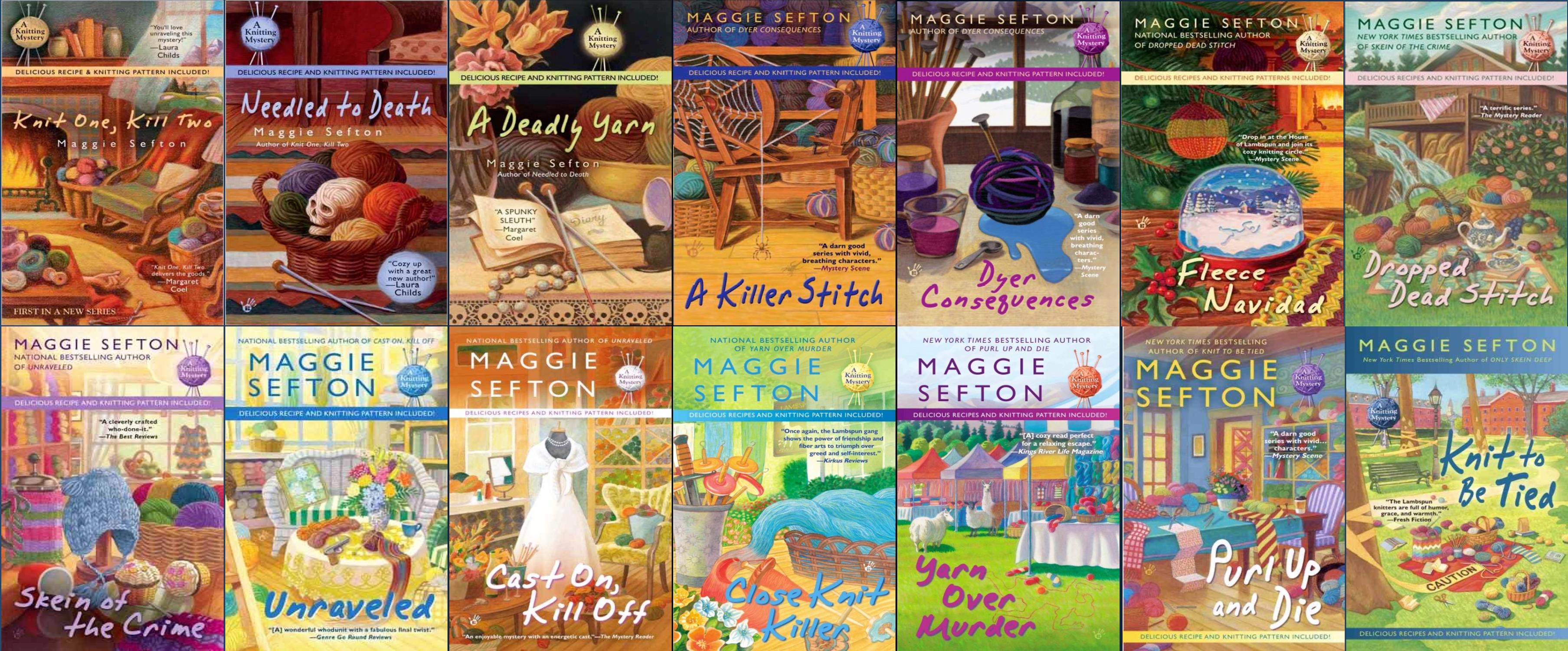 Kelly Flynn Knitting Mysteries Series Collection Set 114 Maggie Sefton