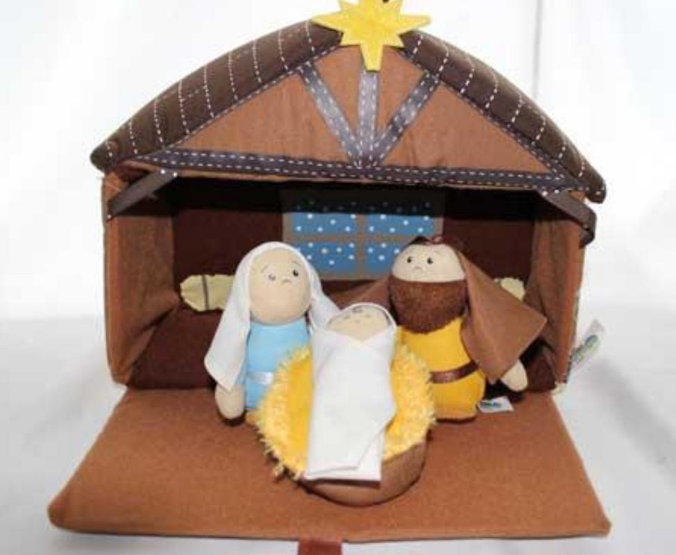Plush Nativity 4 Piece Play Set Mary Joseph