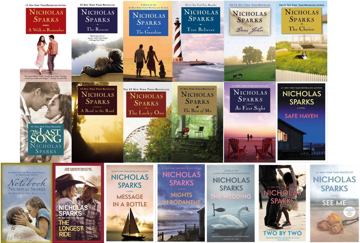 Nicholas Sparks MASS MARKET PAPERBACK Collection Set of 19 ...