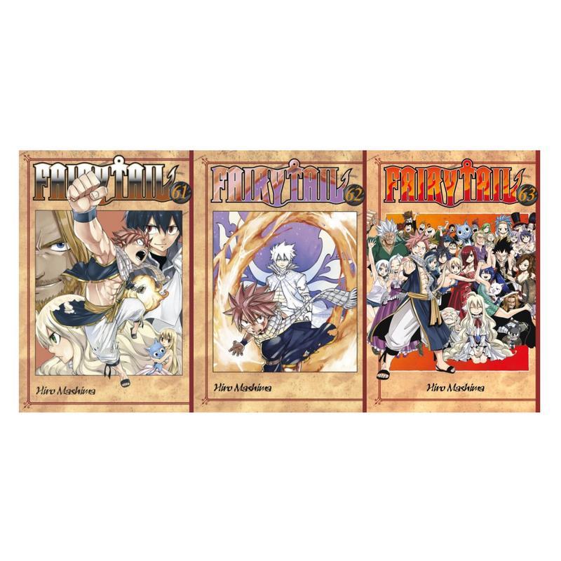 Fairy Tail Manga Series Collection By Hiro Mashima Set Paperback Volumes 61 63 By Mashima Hiro New Lakeside Books