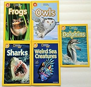 National Geographic Kids Chapters 5 Readers Set (Frogs, Owls, Dolphins, Sharks, Weird Sea Creatures)