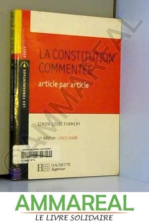 Simon Louis Formery Constitution Commentée Article Abebooks - 