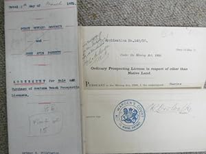 Documents re Percy Goodsir - gold Prospecting