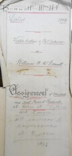 Assignment of Chattels and Half Share of Goodwill of firm of 'Collins and Carson.' Victor Collins...