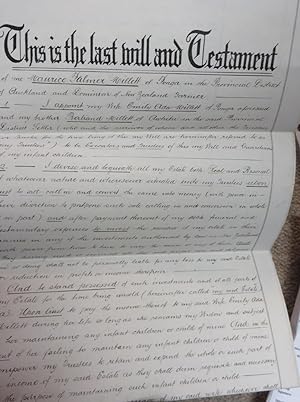 Will of Maurice P. Millett, Dated 17th Day of Aug. 1911.